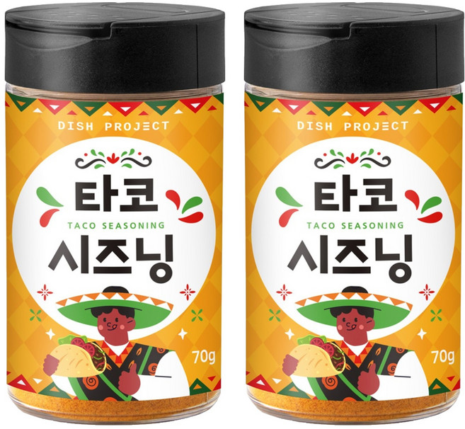 디쉬프로젝트 타코 시즈닝, 70g, 2개