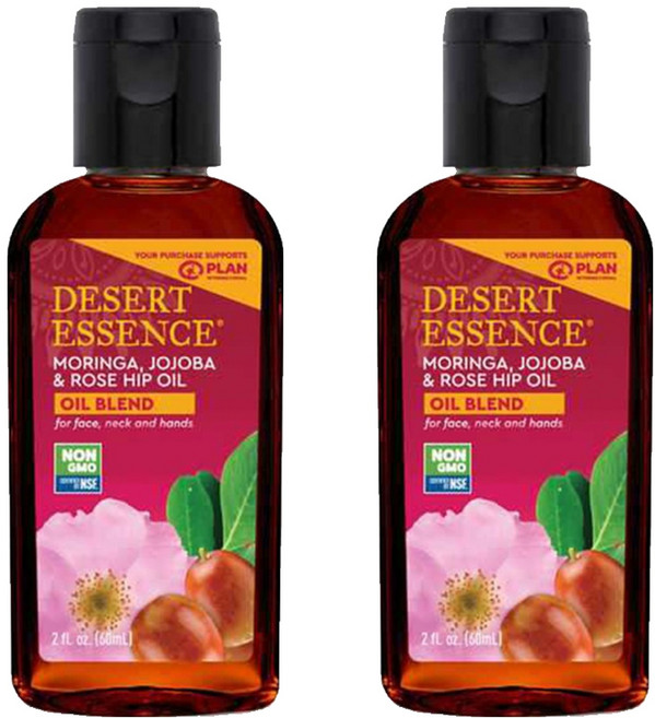 데저트에센스 모링가 호호바 & 로즈힙 오일, 2개, 60ml