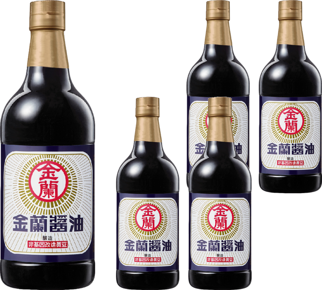 KIMLAN 金蘭 醬油, 1L, 5瓶