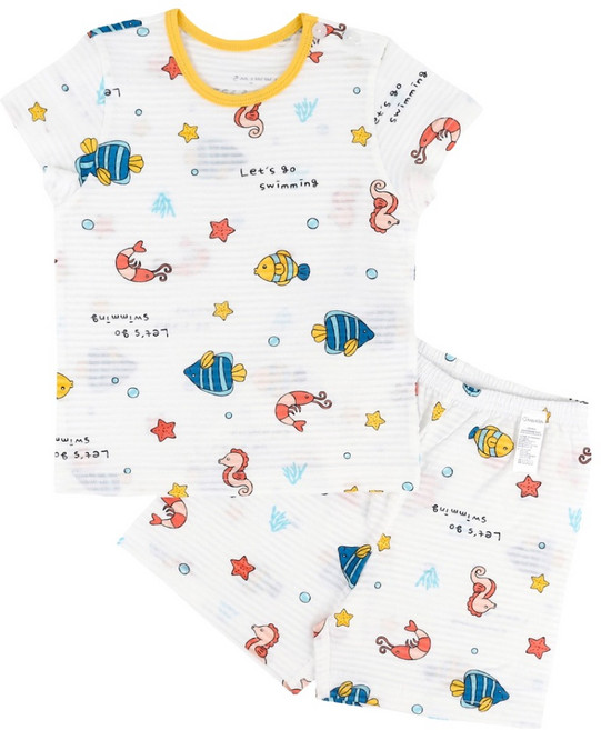 Maykids 兒童用 Let's Go Swimming 五分變色家居服上下套裝