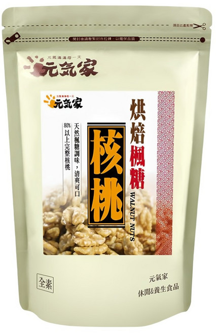 元氣家 烘焙楓糖核桃, 200g, 1包