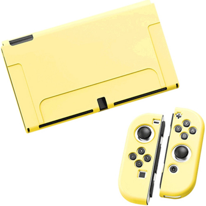 픽센드 닌텐도 OLED 풀커버 소프트 케이스, XE-219, 옐로우, 1개