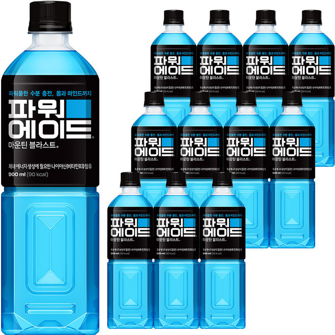 파워에이드 마운틴블라스트, 900ml, 12개
