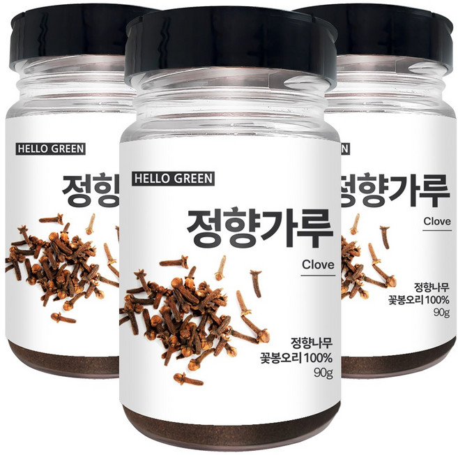 헬로우그린 정향 가루 통, 90g, 3개
