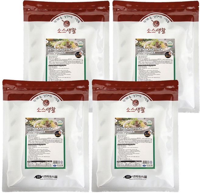베트남 쌀국수 육수 분말, 1kg, 4개