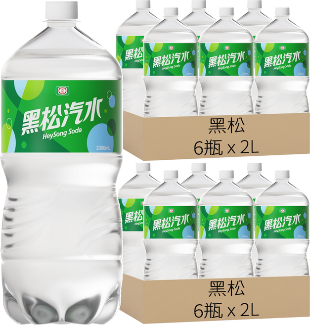 黑松 汽水, 2L, 12瓶