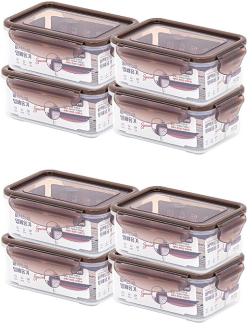 셰프웨어 퍼펙트씰 밀폐용기, 8개, 520ml
