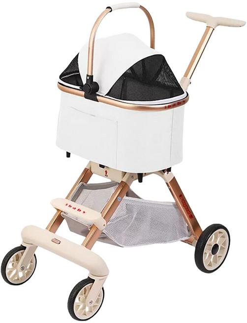 3baby 三個寶 寵物推車, 米白色, 1個