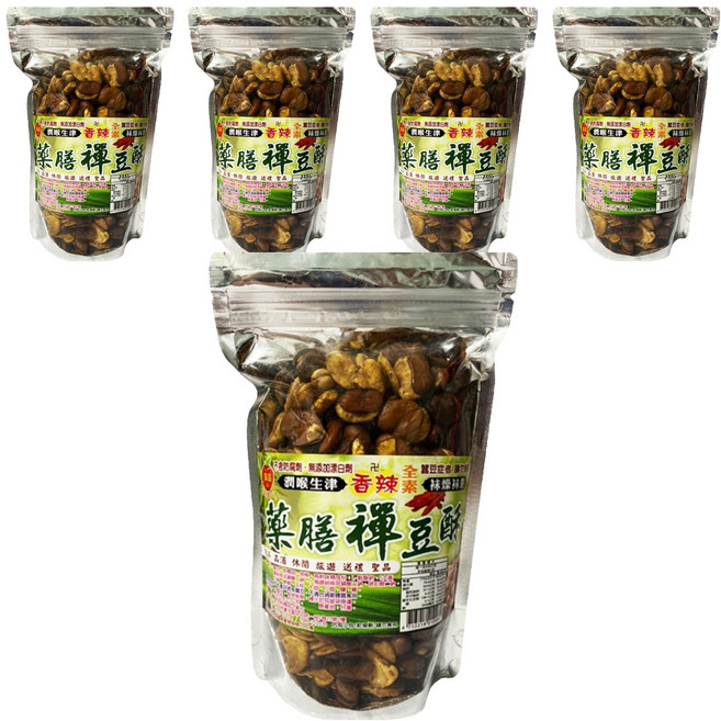 皇品 禪豆酥 香辣, 340g, 5包