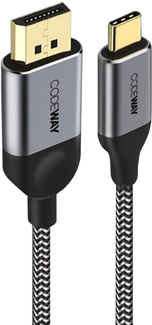 CODEWAY Type-C To DP 1.2 4K60Hz 影音傳輸線, 3m, 單一顏色, 1條