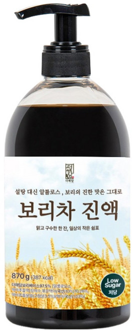 더해담 저당 보리차 진액, 870g, 1개