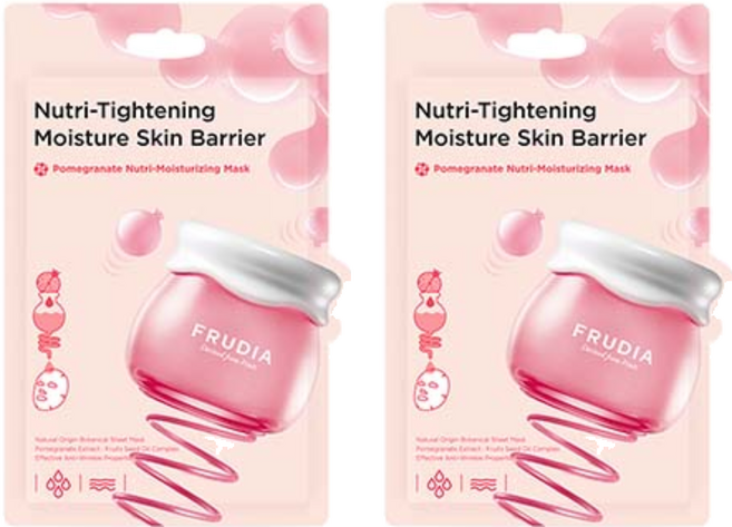 FRUDIA 台灣公司貨 超級網紅 石榴保濕彈潤面膜, 1片, 2包
