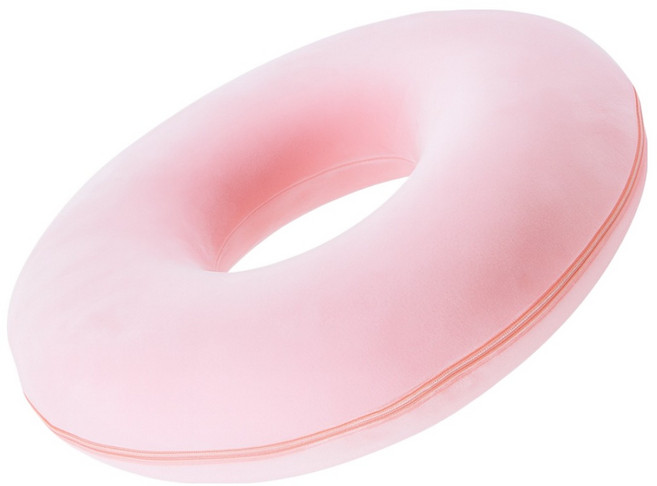 위드리빙 메모리폼 도넛방석, 핑크, 1개