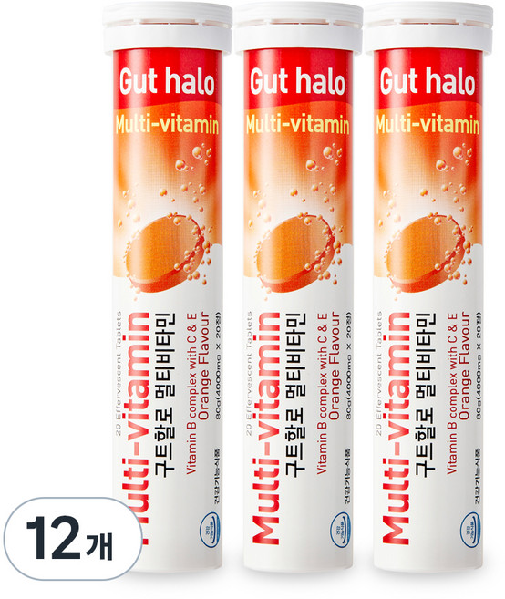 구트할로 멀티비타민 오렌지맛, 20정, 12개