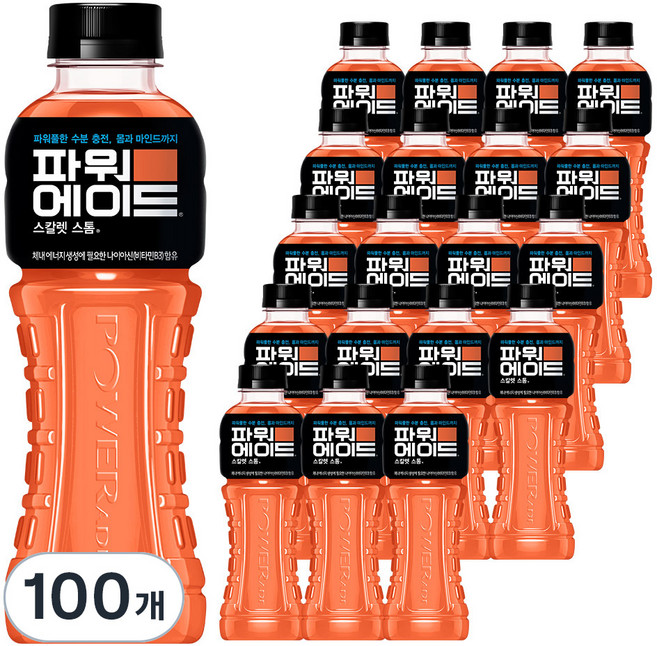 파워에이드 스칼렛 스톰, 600ml, 100개