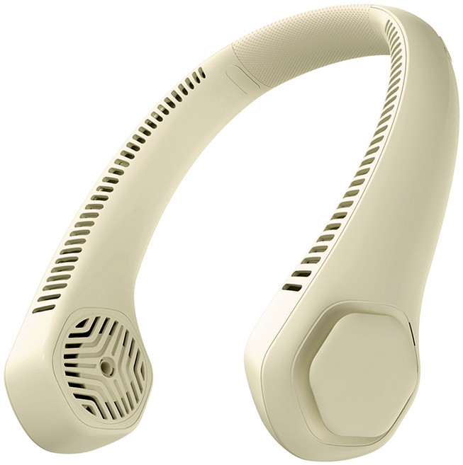 구스페리 아이스팩 휴대용 넥밴드 선풍기, Type-C 3.0, 아이보리