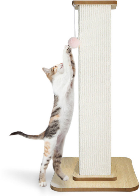 딩동펫 반려동물 메로 방울 기둥 스크래쳐, 혼합색상, 1개