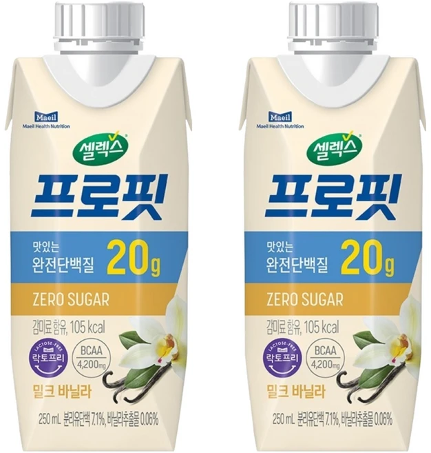셀렉스 프로핏 밀크 바닐라, 250ml, 2개 - 쿠팡