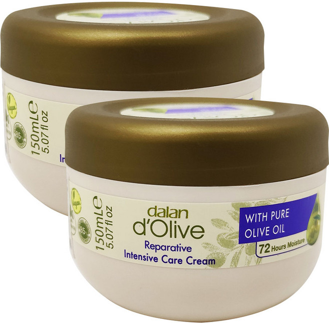 dalan 達欖 頂級橄欖油專業手足身體強效修護霜, 150ml, 2罐