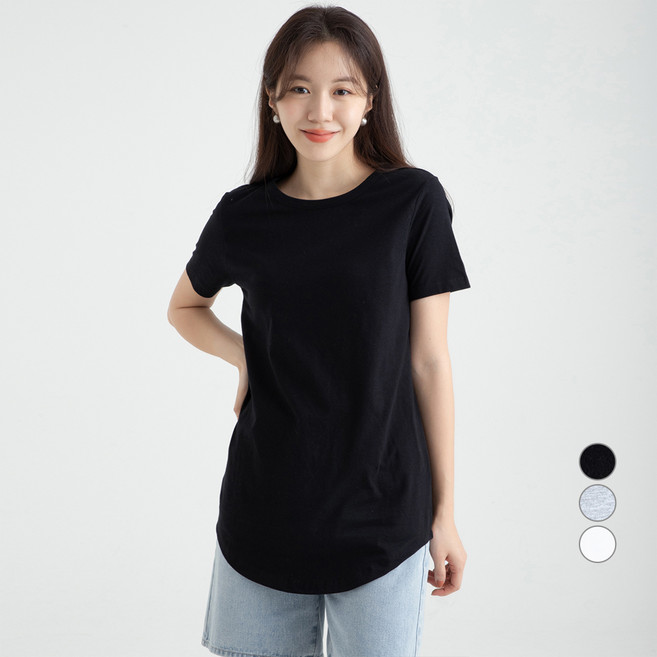 캐럿 여성용 통기성 반팔 레이어링 티셔츠