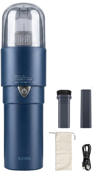 Kinyo 輕巧手持無線吸塵器 220 x 62.5 x 62.5mm, 藍色, KVC-5890