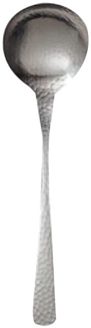 SALUS 佐藤金屬 和風鎚目紋 圓湯匙 150 x 41mm, 銀色, 1支