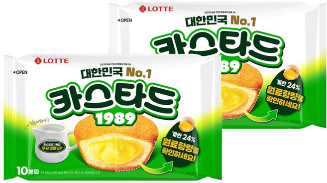 롯데카스타드 오리지널, 230g, 2개