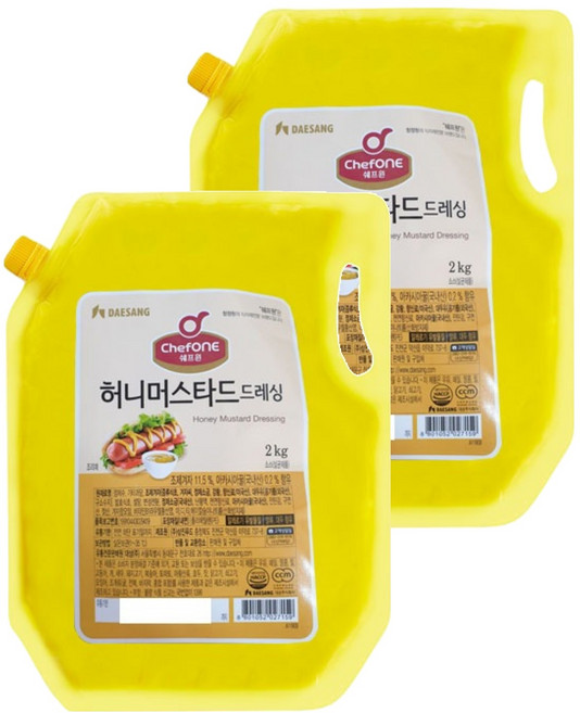 쉐프원 허니머스타드 드레싱, 2kg, 2개