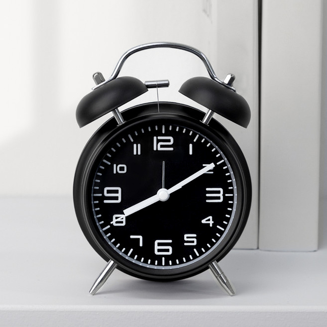 루아즈 인테리어 무소음 자명종 시끄러운 탁상 알람시계 LUAZ-AL1, 매트블랙