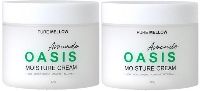 퓨어멜로우 아보카도 오아시스 수분크림, 320g, 2개