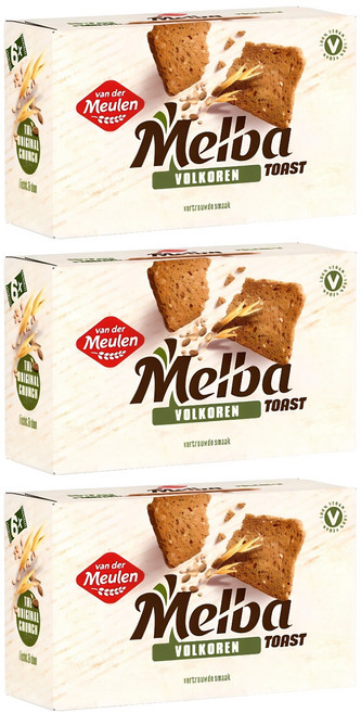 van der Meulen 梅爾巴吐司 全麥口味, 3盒, 120g