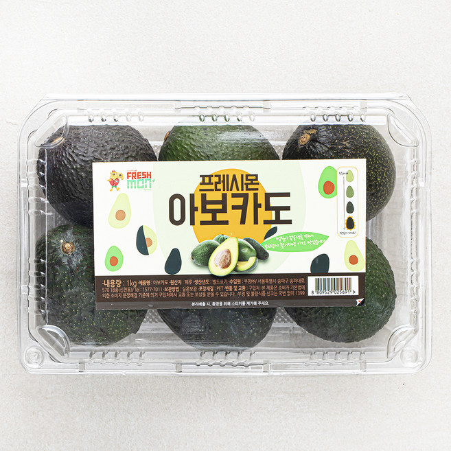 프레시몬 페루산 아보카도, 1kg, 1개