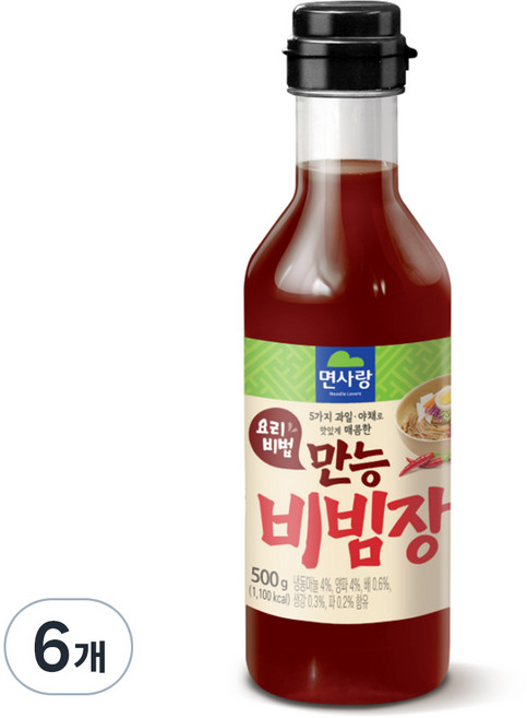 면사랑 요리비법 만능비빔장, 500g, 6개