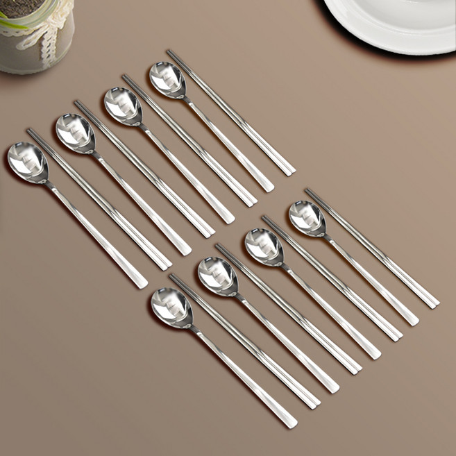 윌리브 스텐 노바 수저세트, 실버, 숟가락(8P) + 젓가락(8P), 1세트