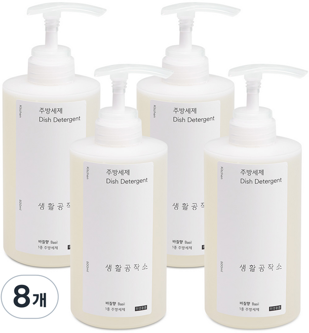 생활공작소 주방세제, 500ml, 8개