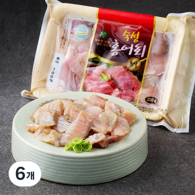 영산홍어 숙성홍어회, 250g, 6개