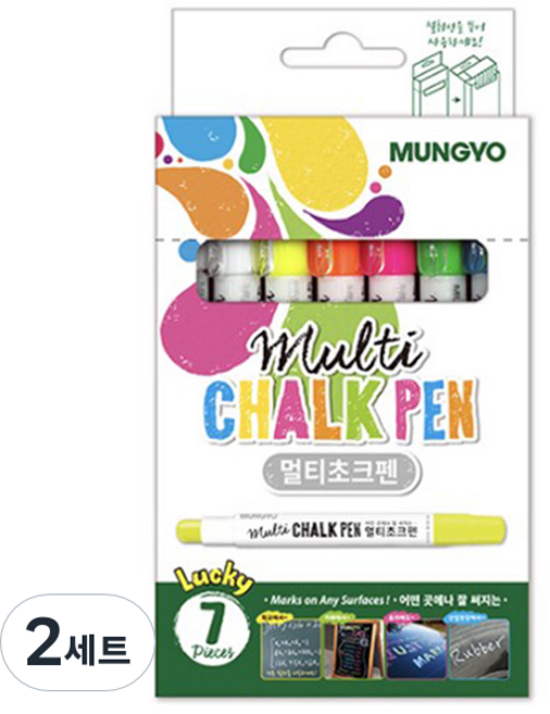 문교 멀티 초크펜 7본입 6종 세트, 6색, 2개
