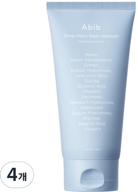 아비브 딥클린 폼 클렌저 수분초 히알루론 폼, 150ml, 4개