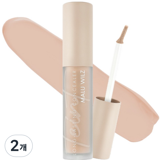 MALU WILZ 長效持久液體遮瑕膏 5ml, 5號 杏桃色, 2個