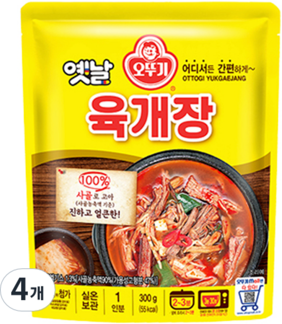 오뚜기 옛날 육개장, 300g, 4개