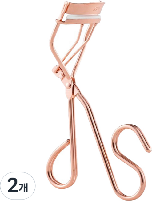 카이 Giveglow 링 아이래쉬컬러 곡률 뷰러 19.5, 2개, PINK GOLD