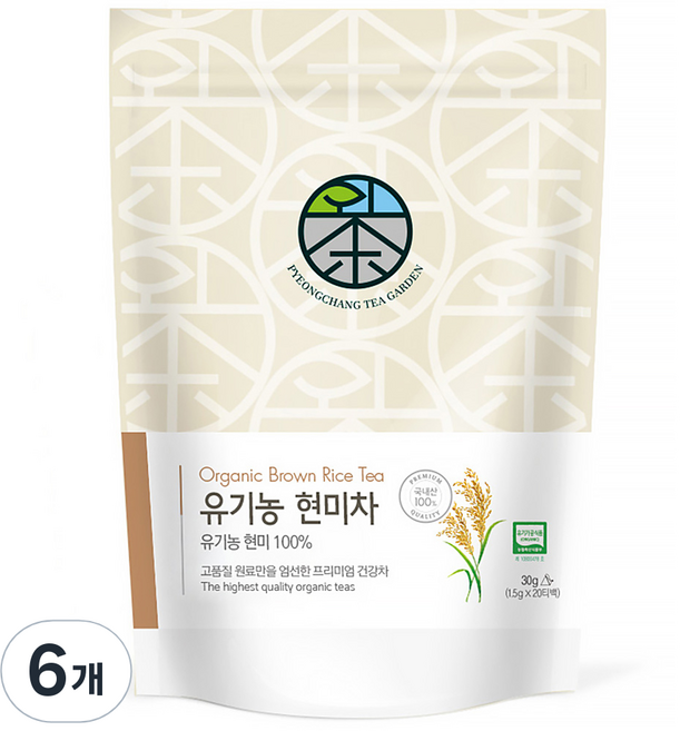 평창다원 유기농 현미차, 1.5g, 20개입, 6개