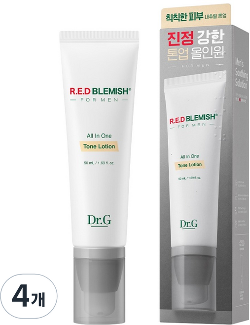 닥터지 레드 블레미쉬 포 맨 톤 로션 올인원, 50ml, 4개