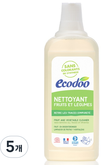 에코두 네토안트 후르츠잇 레검즈 과일세척제, 5개, 750ml