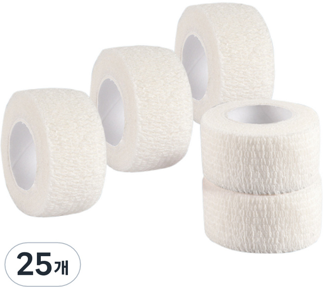 헬씨샵 핑거 탄력 압박밴드 테이프 화이트 2.5 x 4.5 cm, 1개입, 25개