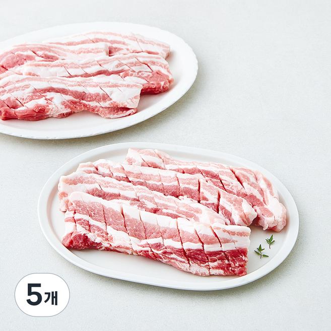 선진포크한돈 칼집 삼겹살 로스 (냉장), 5개, 1kg