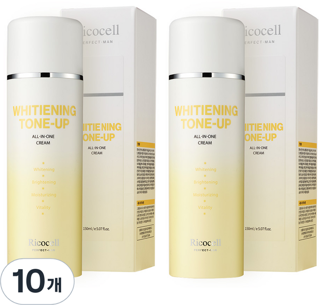 리코셀 퍼펙트맨 화이트닝 톤업 올인원 크림, 10개, 150ml