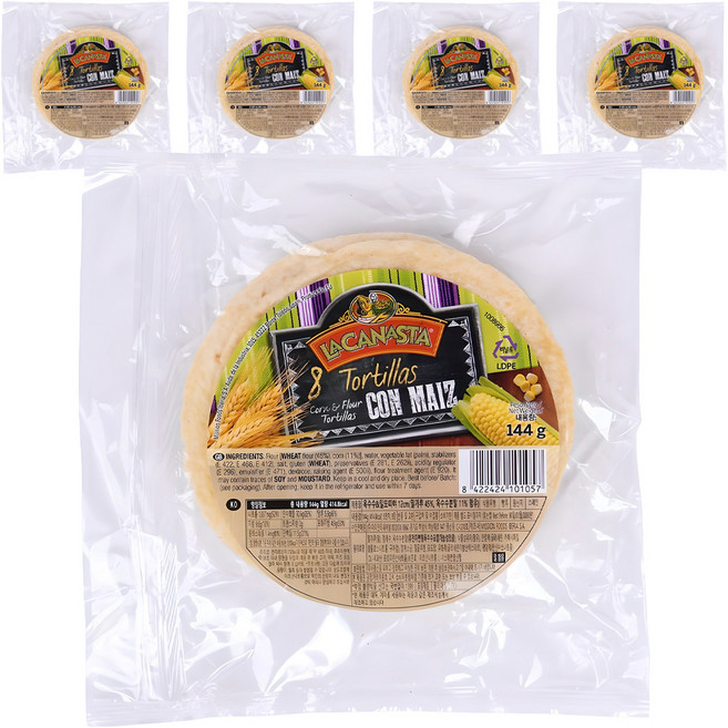 LACANASTA 玉米和小麥墨西哥薄餅 12公分, 144g, 5個