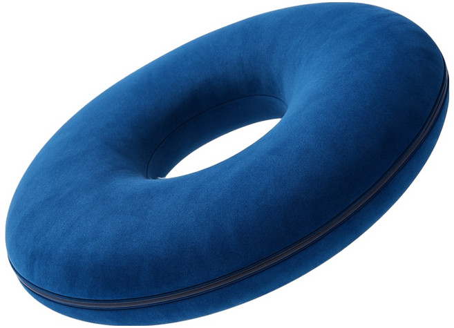 위드리빙 메모리폼 도넛방석, 블루, 1개