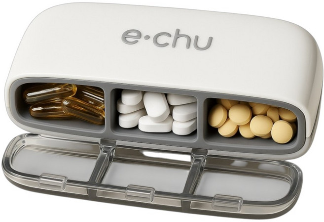 몰앤모어 휴대용 여행용 약통 화이트, 1개